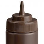 Choice 16 oz. Brown Wide Mouth Squeeze Bottle - 6/Pack Choice 16 oz. Brown Wide Mouth Squeeze Bottle - 6/Pack