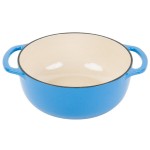 Lodge EC4D33 4.5 Qt. Caribbean Blue Enameled Cast Iron Dutch Oven