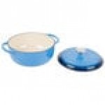 Lodge EC4D33 4.5 Qt. Caribbean Blue Enameled Cast Iron Dutch Oven