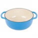 Lodge EC4D33 4.5 Qt. Caribbean Blue Enameled Cast Iron Dutch Oven