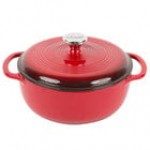 Lodge EC4D33 4.5 Qt. Caribbean Blue Enameled Cast Iron Dutch Oven