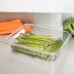 Carlisle 10220B07 StorPlus 1/2 Size Clear Polycarbonate Food Pan - 2 1/2 Carlisle 10220B07 StorPlus 1/2 Size Clear Polycarbonate Food Pan - 2 1/2