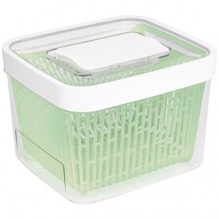 OXO GreenSaver 4.3 Qt. Rectangular Polypropylene Produce Keeper with Colander and Lid OXO GreenSaver 4.3 Qt. Rectangular Polypropylene Produce Keeper with Colander and Lid