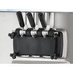 Spaceman 6378A-C Pressurized Dual Flavor High Output Twin Twist Free-Standing Soft Serve Ice Cream Machine with 2 Hoppers and 3 Dispensers - 208-230V