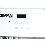 Spaceman 6378A-C Pressurized Dual Flavor High Output Twin Twist Free-Standing Soft Serve Ice Cream Machine with 2 Hoppers and 3 Dispensers - 208-230V