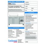 Continental Refrigerator RA60N-10 60