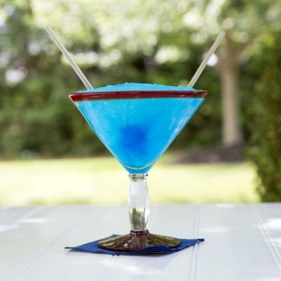 Libbey Aruba 24 oz. Customizable Martini Glass with Red Rim and Base - 12/Case Libbey Aruba 24 oz. Customizable Martini Glass with Red Rim and Base - 12/Case