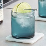 Acopa Pangea 10 oz. Blue Rocks / Old Fashioned Glass - 12/Case