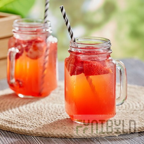 Acopa Rustic Charm 16 oz. Customizable Drinking Jar / Mason Jar with Handle - 12/Case