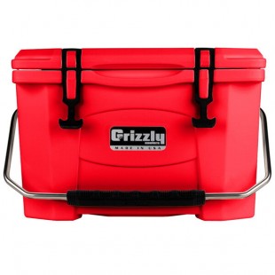 Grizzly Cooler 20 Qt. Red Outdoor Merchandiser / Cooler