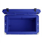 CaterGator CG65NVW Navy 65 Qt. Mobile Rotomolded Outdoor Cooler / Ice Chest