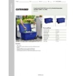 CaterGator CG65NVW Navy 65 Qt. Mobile Rotomolded Outdoor Cooler / Ice Chest