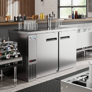 Avantco UDD-2-HC-S Triple Tap Kegerator Beer Dispenser - Stainless Steel, (2) 1/2 Keg Capacity