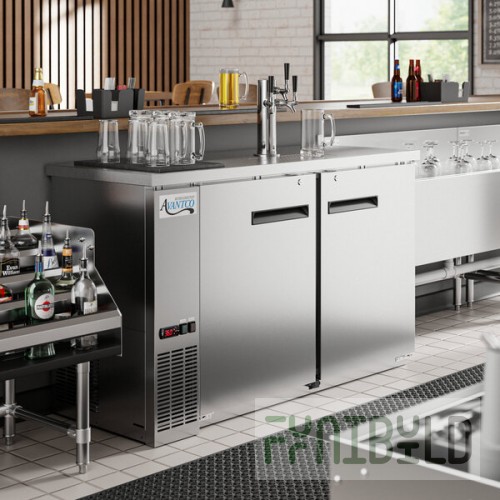 Avantco UDD-2-HC-S Triple Tap Kegerator Beer Dispenser - Stainless Steel, (2) 1/2 Keg Capacity