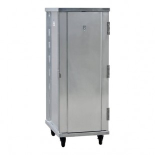New Age Industrial Heavy-Duty Series 32-Pan Front-Load 3/4-Size Mobile Aluminum Enclosed Sheet Pan Rack 1293
