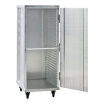 New Age Industrial Heavy-Duty Series 32-Pan Front-Load 3/4-Size Mobile Aluminum Enclosed Sheet Pan Rack 1293