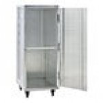 New Age Industrial Heavy-Duty Series 32-Pan Front-Load 3/4-Size Mobile Aluminum Enclosed Sheet Pan Rack 1293