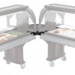 Cambro VBRU6110 Black 6' Versa Ultra Food / Salad Bar with Storage and Standard Casters