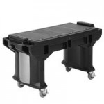 Cambro VBRU6110 Black 6' Versa Ultra Food / Salad Bar with Storage and Standard Casters