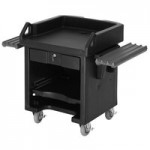 Cambro VBRU6110 Black 6' Versa Ultra Food / Salad Bar with Storage and Standard Casters