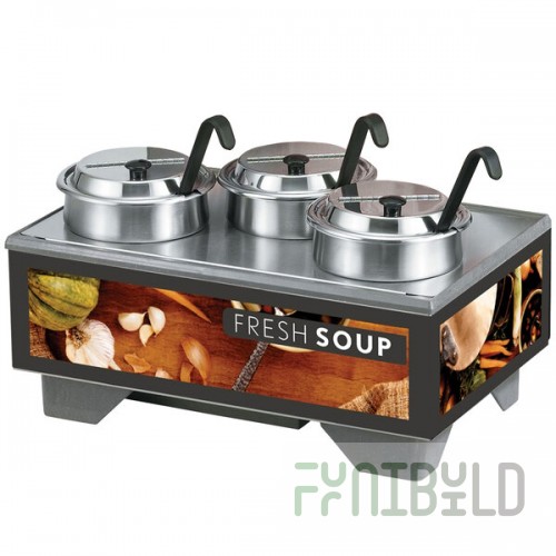 Vollrath 720201002 Tuscan Soup Merchandiser Base with 4 Qt. Accessory Pack - 120V, 1000W