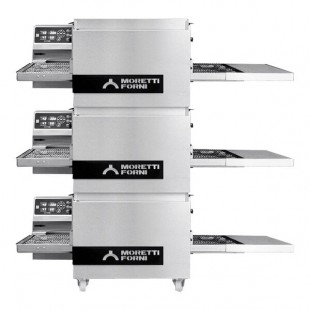 Moretti Forni T64E Electric Ventless Triple Stacked Conveyor Oven - 208V, 1 Phase