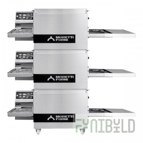 Moretti Forni T64E Electric Ventless Triple Stacked Conveyor Oven - 208V, 1 Phase