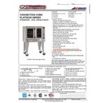 Southbend PCG50S/TD Platinum Series 5-Shelf Single Deck Full Size Standard Liquid Propane Convection Oven with Touchscreen Controls - 50,000 BTU