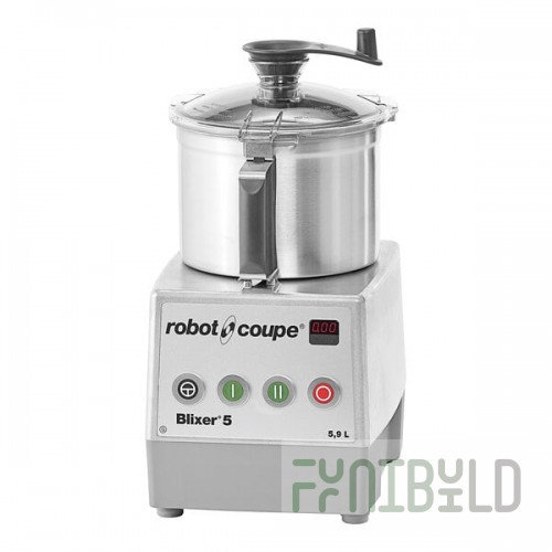 Robot Coupe BLIXER5 2-Speed 6 Qt. / 5.9 Liter Stainless Steel Batch Bowl Food Processor - 240V, 3 Phase, 3 hp