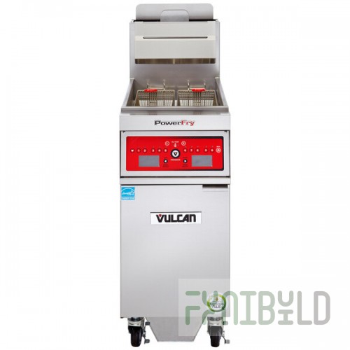 Vulcan 1VK45CF-2 PowerFry5 45-50 lb. Liquid Propane Floor Fryer with Computer Controls and KleenScreen Filtration System - 70,000 BTU