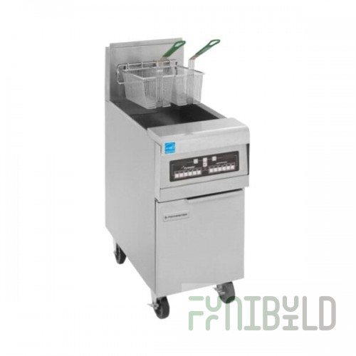 Frymaster PH155-C Liquid Propane High Efficiency Fryer 50 lb. with Programmable Computer Controls and Stainless Steel Door - 80,000 BTU