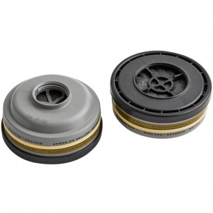 Honeywell N-Series Olive Mercury Vapor / Chlorine Cartridge with End of Service Life Indicator N750052L - 2/Pack