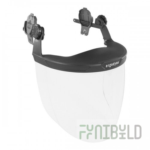 Ergodyne 60243 Skullerz 8994 Clear Anti-Scratch Anti-Fog Face Shield with Adapter for Skullerz Cap-Style Hard Hats and Safety Helmets