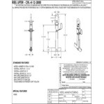 Vestil Yellow Steel Reel Lifter for 2 1/2