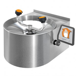 Guardian Equipment G1813 Wall Mounted Eyewash Station with Stainless Steel Bowl and Skirt