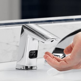 Sloan 3346087 ESD-500-CP Polished Chrome Sensor Foam Soap Dispenser with 5 1/4 Sloan 3346087 ESD-500-CP Polished Chrome Sensor Foam Soap Dispenser with 5 1/4