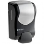 San Jamar S970BKSS Summit Rely Black Manual Hand Soap, Sanitizer, and Lotion Dispenser - 5 3/16 San Jamar S970BKSS Summit Rely Black Manual Hand Soap, Sanitizer, and Lotion Dispenser - 5 3/16