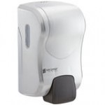 San Jamar S970BKSS Summit Rely Black Manual Hand Soap, Sanitizer, and Lotion Dispenser - 5 3/16 San Jamar S970BKSS Summit Rely Black Manual Hand Soap, Sanitizer, and Lotion Dispenser - 5 3/16