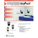 San Jamar S970BKSS Summit Rely Black Manual Hand Soap, Sanitizer, and Lotion Dispenser - 5 3/16 San Jamar S970BKSS Summit Rely Black Manual Hand Soap, Sanitizer, and Lotion Dispenser - 5 3/16