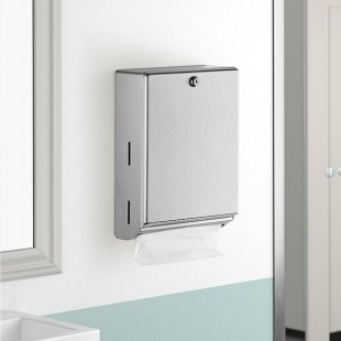 Bobrick B-262 ClassicSeries C Fold or Multifold Surface-Mounted Paper Towel Dispenser Bobrick B-262 ClassicSeries C Fold or Multifold Surface-Mounted Paper Towel Dispenser