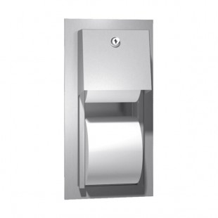 American Specialties, Inc. 10-0031 Stainless Steel Recessed Twin Hide-A-Roll Toilet Tissue Dispenser American Specialties, Inc. 10-0031 Stainless Steel Recessed Twin Hide-A-Roll Toilet Tissue Dispenser