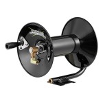 Regency Hand-Crank Open Powder-Coated Steel Hose Reel for 100' x 3/8