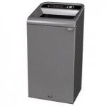 Rubbermaid® 1961620 Configure 15 Gallon Stenni Gray 1 Stream Organic Waste Indoor Rectangular Recycling Bin