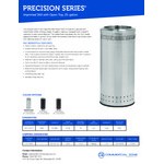 Commercial Zone 781829 Precision 25 Gallon Imprinted Stainless Steel Round Trash Can and Open Top Lid Set Commercial Zone 781829 Precision 25 Gallon Imprinted Stainless Steel Round Trash Can and Open Top Lid Set