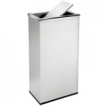Commercial Zone 781829 Precision 25 Gallon Imprinted Stainless Steel Round Trash Can and Open Top Lid Set Commercial Zone 781829 Precision 25 Gallon Imprinted Stainless Steel Round Trash Can and Open Top Lid Set