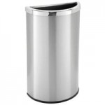 Commercial Zone 781829 Precision 25 Gallon Imprinted Stainless Steel Round Trash Can and Open Top Lid Set Commercial Zone 781829 Precision 25 Gallon Imprinted Stainless Steel Round Trash Can and Open Top Lid Set