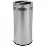 Commercial Zone 781829 Precision 25 Gallon Imprinted Stainless Steel Round Trash Can and Open Top Lid Set Commercial Zone 781829 Precision 25 Gallon Imprinted Stainless Steel Round Trash Can and Open Top Lid Set