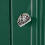 Rubbermaid® FG396400DGRN Plaza Dark Green Square Trash Can with Side Opening 50 Gallon