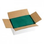 Rubbermaid® FG396400DGRN Plaza Dark Green Square Trash Can with Side Opening 50 Gallon