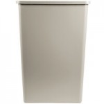 Rubbermaid® FG396400DGRN Plaza Dark Green Square Trash Can with Side Opening 50 Gallon